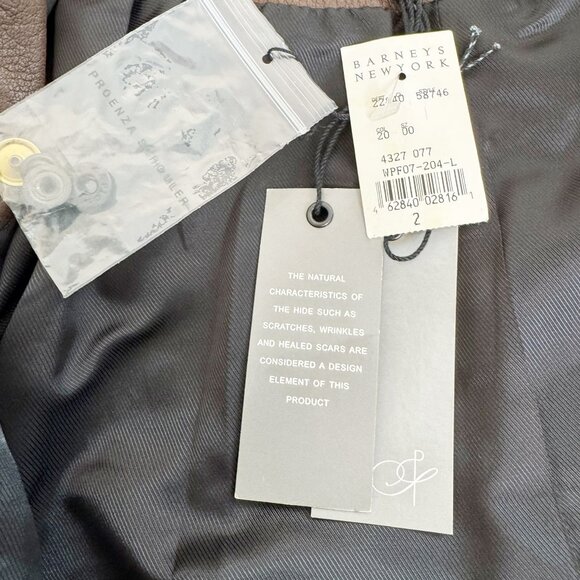 Proenza Schouler Roll Collar Brown Leather Jacket | Size 2 | NWT Color Variation - Picture 10 of 16